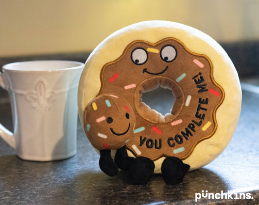 Punchkins - "You Complete Me" Plush Chocolate Donut