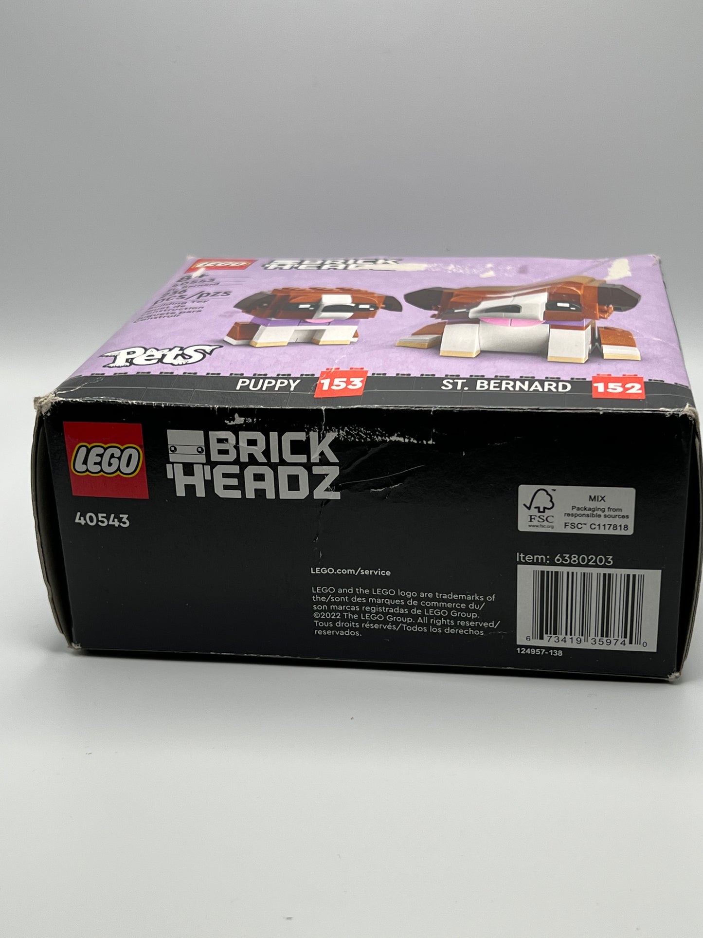 LEGO Brick Headz St. Bernard & Puppy (#40543)