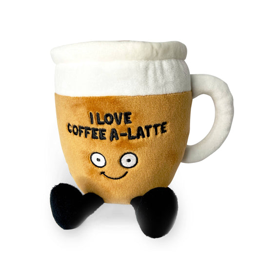 Punchkins - "I Love Coffee A-Latte!" Plush Latte Coffee