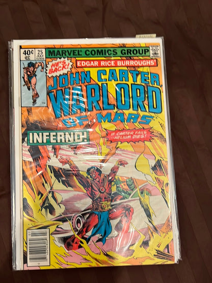 John Carter, Warlord of Mars - Marvel Comic Books - Individual issues