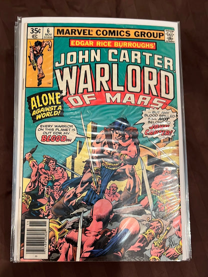 John Carter, Warlord of Mars - Marvel Comic Books - Individual issues